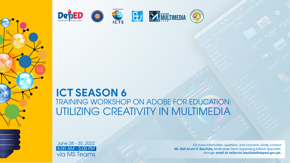 ICT Season 6 Training Workshop on Adobe For Education: Utilizing Creativity in Multimedia