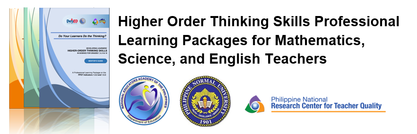 Higher Order Thinking Skills Professional Learning Packages for Mathematics, Science, and English Teachers